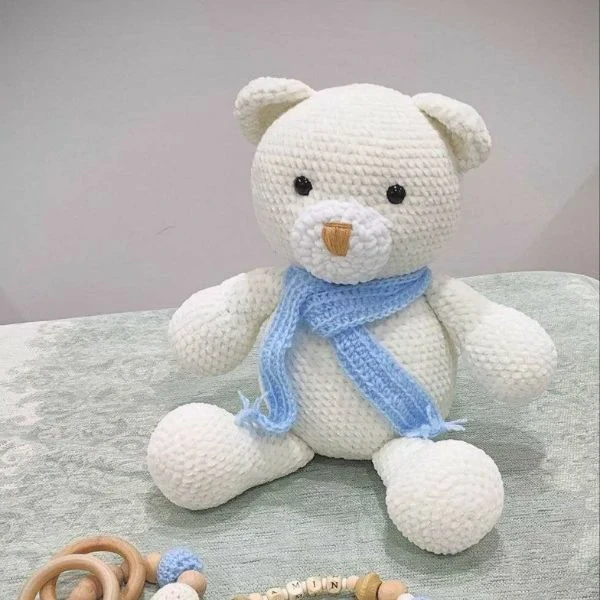 A Handmade Crocheted Bear Toy