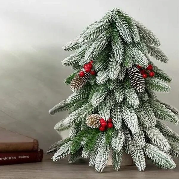 Snowy Christmas Tree Suitable for a Desk 50 cm