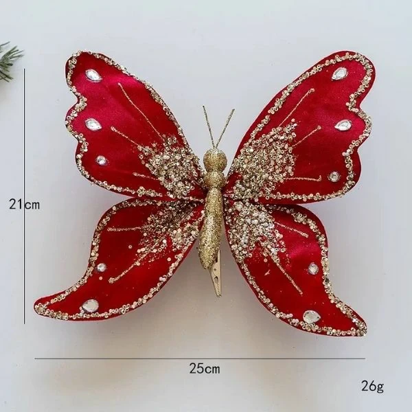 A Butterfly as Decoration for Christmas Tree