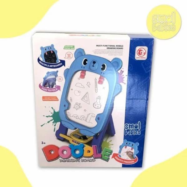 Cartoon Bear Double Sided Doodle Painting Stand Toy Kids Drawing Board